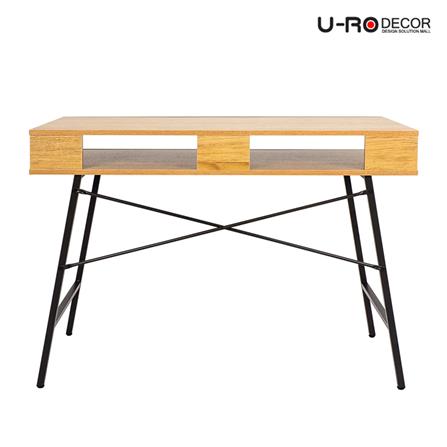 โต๊ะทำงานไม้ U-RODECOR BRUNO 110 ซม. สีโอ๊ค_2