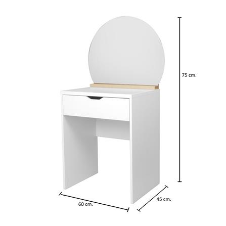 โต๊ะเครื่องแป้ง KONCEPT EMMI 19230814 60 ซม. สีขาว_6