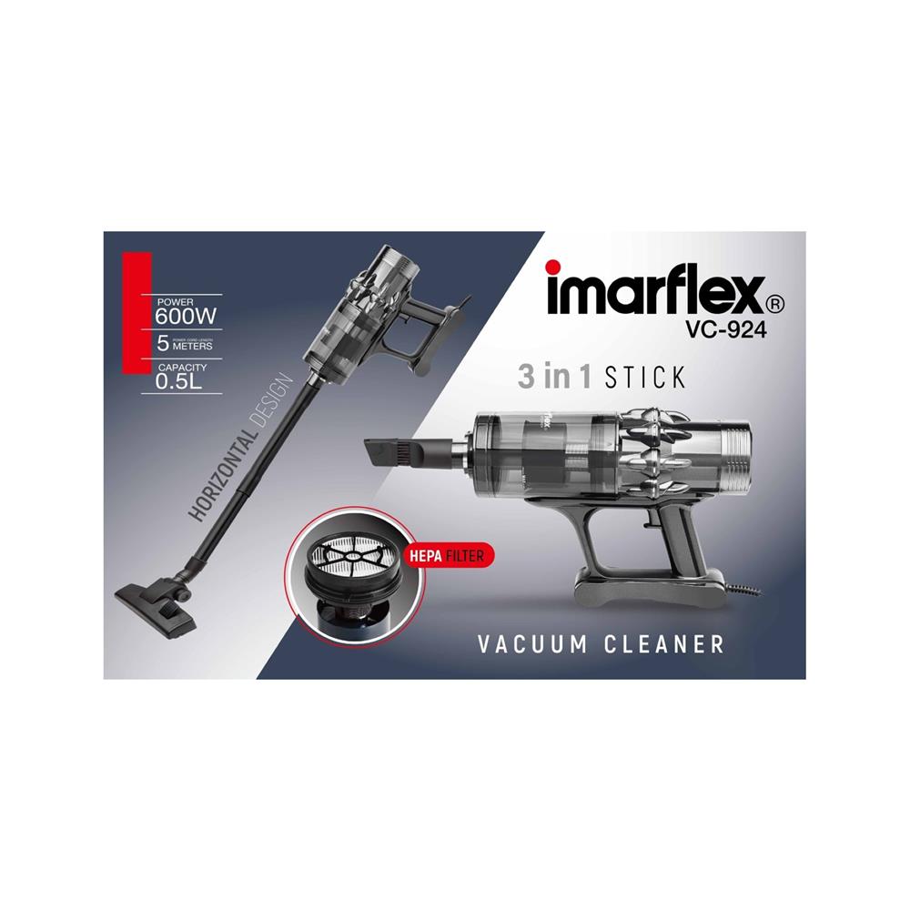 เครื่องดูดฝุ่นแบบด้าม IMARFLEX VC-924 สีเทา