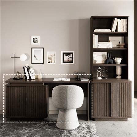 โต๊ะเครื่องแป้ง (ที่นั่งขวา) SB FURNITURE NOIR 19237996 160 ซม. สีไม้เข้ม_3