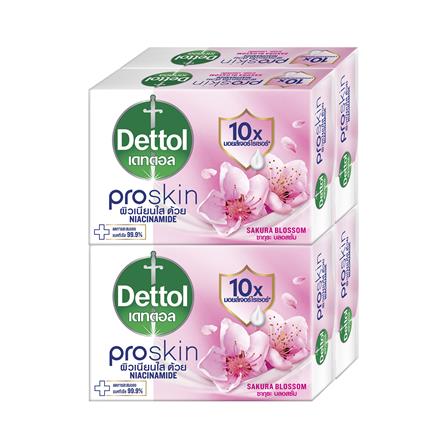 สบู่ก้อน DETTOL PROSKIN ซากุระ บลอสซั่ม 60 กรัม (แพ็ก 4 ชิ้น)_0
