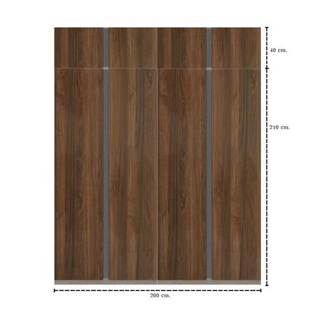 ตู้เสื้อผ้า 4 บานเปิด KONCEPT BLOX 59060174 200 ซม. สีเลกาโต้_5