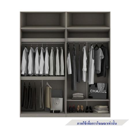 ตู้เสื้อผ้า 4 บานเปิด KONCEPT BLOX 59060176 200 ซม. สีลินเบิร์กโอ๊ค_1