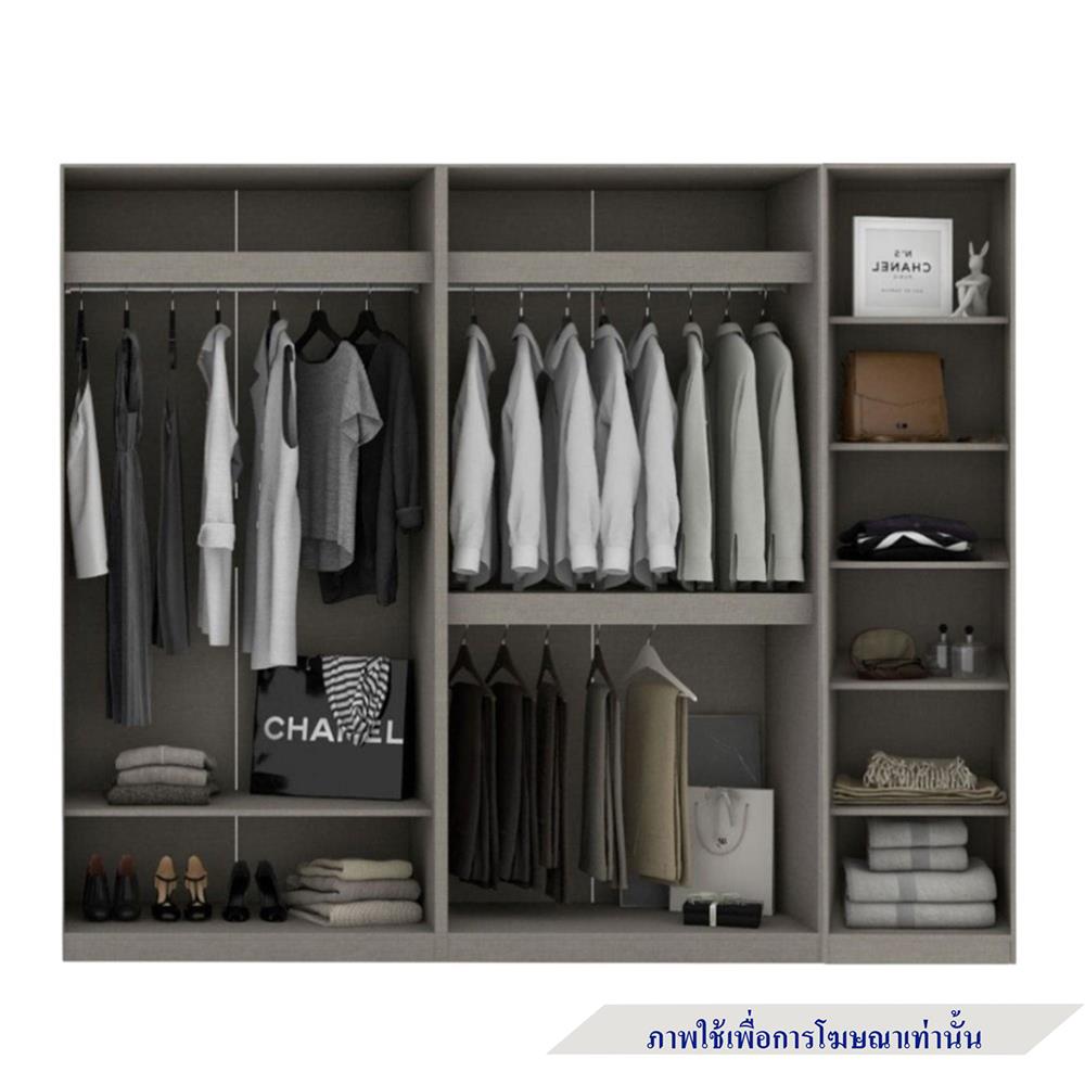 ตู้เสื้อผ้า 4 บานเปิด KONCEPT BLOX 59058157 250 ซม. สีลินเบิร์กโอ๊ค