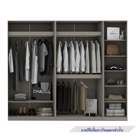 ตู้เสื้อผ้า 4 บานเปิด KONCEPT BLOX 59058157 250 ซม. สีลินเบิร์กโอ๊ค_1