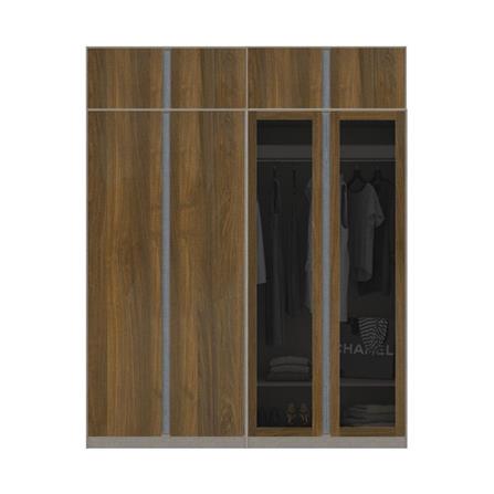 ตู้เสื้อผ้า 4 บานเปิด KONCEPT BLOX 59060179 200 ซม. สีเลกาโต้_0