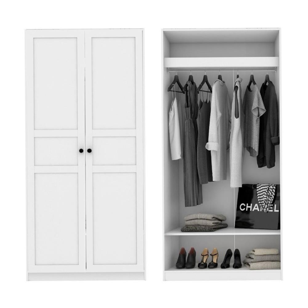 ตู้เสื้อผ้า 4 บานเปิด KONCEPT BLOX 59060177 200 ซม. สีขาว