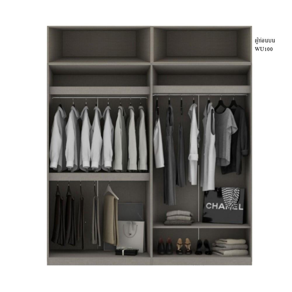 ตู้เสื้อผ้า 4 บานเปิด KONCEPT BLOX 59060175 200 ซม. สีขาว