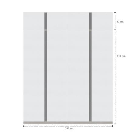 ตู้เสื้อผ้า 4 บานเปิด KONCEPT BLOX 59060175 200 ซม. สีขาว_5