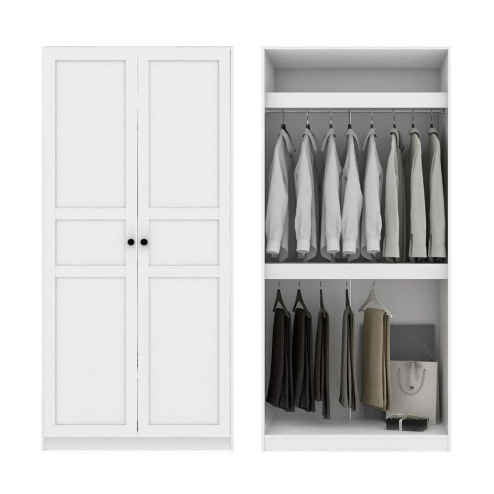 ตู้เสื้อผ้า 2 บานเปิด KONCEPT BLOX 59061624 100 ซม. สีขาว