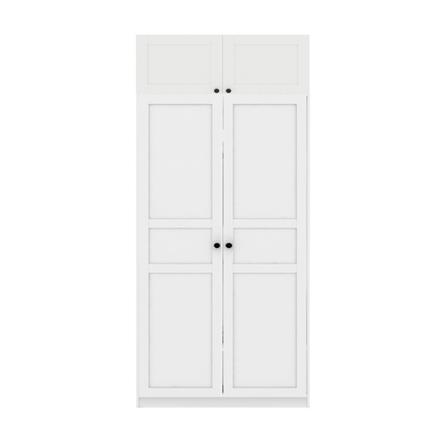 ตู้เสื้อผ้า 2 บานเปิด KONCEPT BLOX 59061624 100 ซม. สีขาว_0