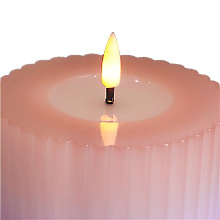 เทียนตกแต่ง LED CLAIRE WAVY 3.5 ซม. สีชมพู_3