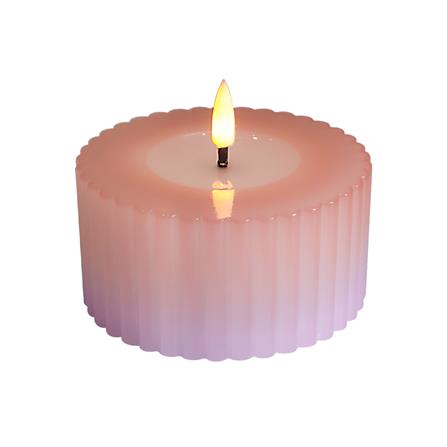 เทียนตกแต่ง LED CLAIRE WAVY 5 ซม. สีชมพู/ม่วง_0