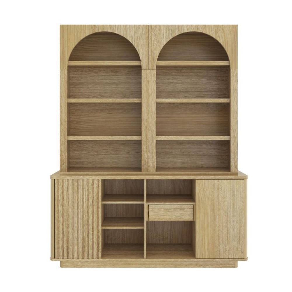 ตู้สูง บานผสม SB FURNITURE VALLEY 19242369 160 ซม. สีโอ๊ค