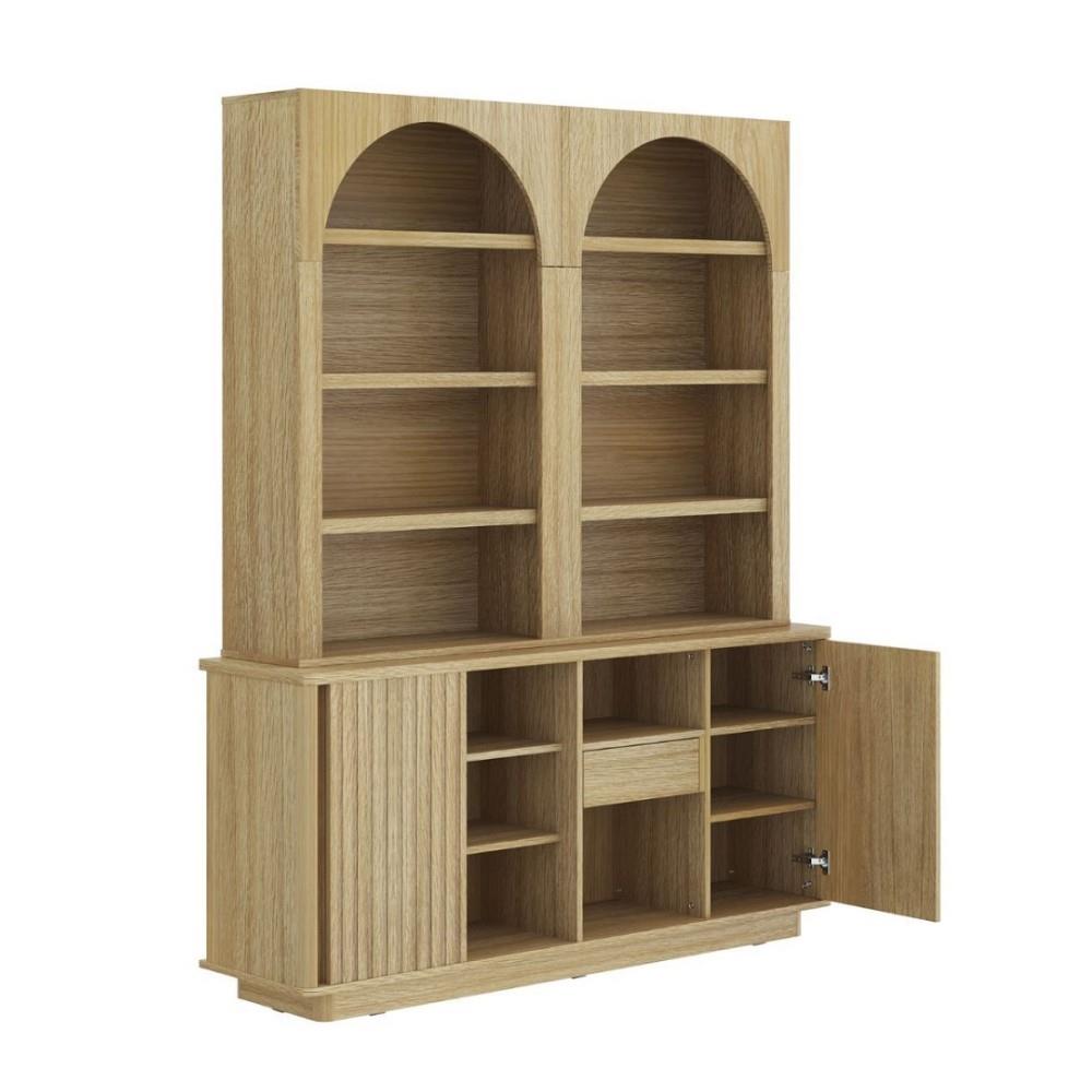 ตู้สูง บานผสม SB FURNITURE VALLEY 19242369 160 ซม. สีโอ๊ค