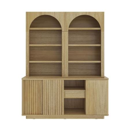 ตู้สูง บานผสม SB FURNITURE VALLEY 19242369 160 ซม. สีโอ๊ค_1