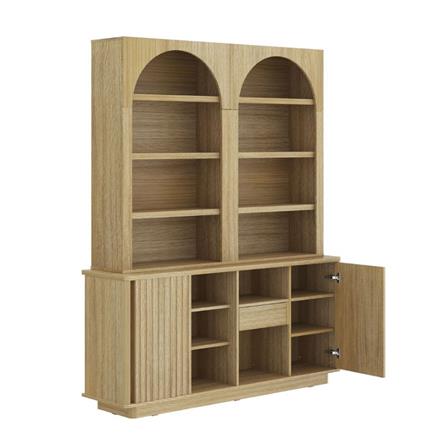 ตู้สูง บานผสม SB FURNITURE VALLEY 19242369 160 ซม. สีโอ๊ค_3