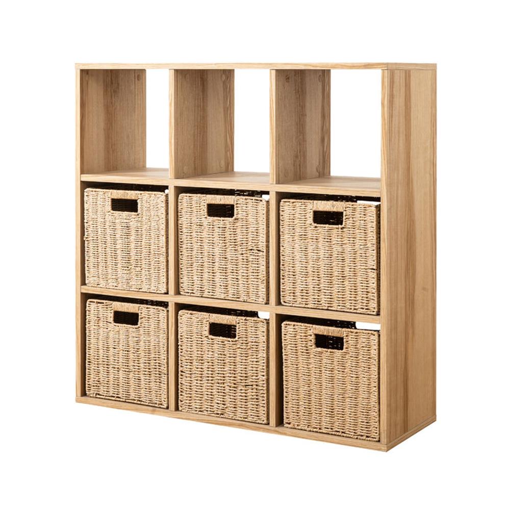 ชั้นวางของโล่ง 9 ช่อง KONCEPT KORA 19231437 97 ซม. สีลินเบิร์กโอ๊ค