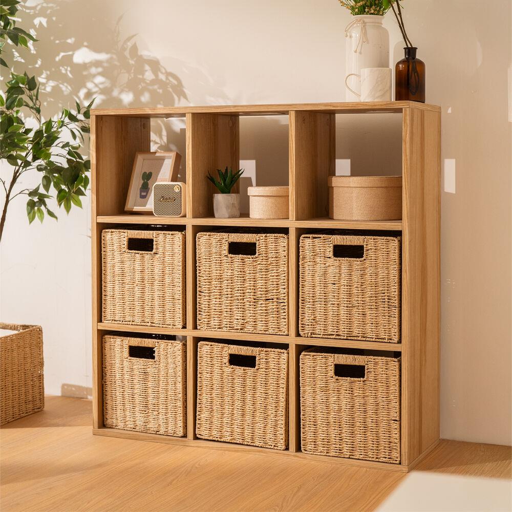 ชั้นวางของโล่ง 9 ช่อง KONCEPT KORA 19231437 97 ซม. สีลินเบิร์กโอ๊ค