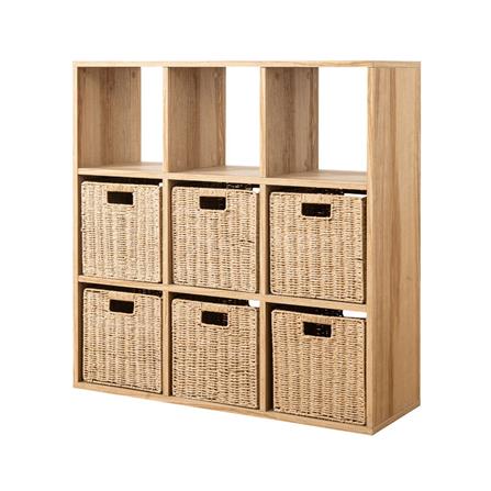 ชั้นวางของโล่ง 9 ช่อง KONCEPT KORA 19231437 97 ซม. สีลินเบิร์กโอ๊ค_0