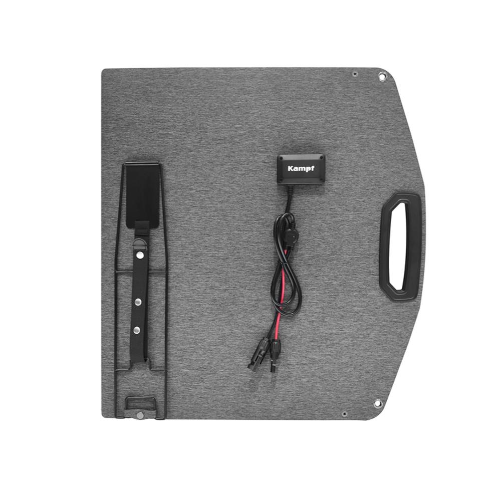 แผงโซลาร์เซลล์แบบพกพา KAMPF KP-100 100 วัตต์ สีดำ