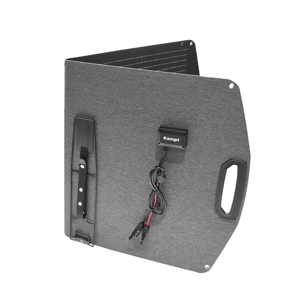 แผงโซลาร์เซลล์แบบพกพา KAMPF KP-100 100 วัตต์ สีดำ