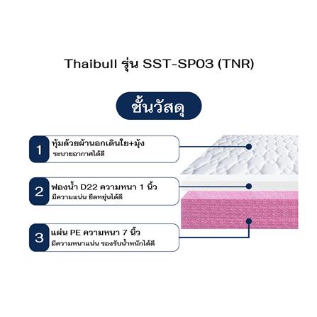 เตียงพับพร้อม TOPPER THAIBULL SST-SP03 (TNR) 109x199x55 ซม._8