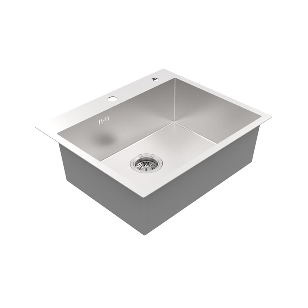 ซิงค์ฝัง 1 หลุม MEX SQ60-MF สีเงิน