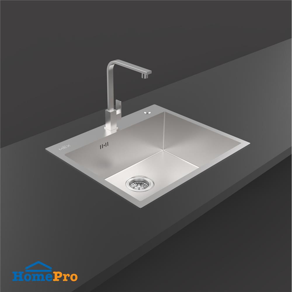 ซิงค์ฝัง 1 หลุม MEX SQ60-MF สีเงิน