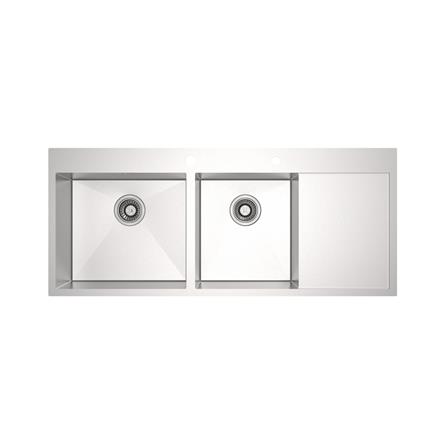 ซิงค์ฝัง 2 หลุม 1 ที่พัก MEX SQ1202L-MF สีเงิน_1