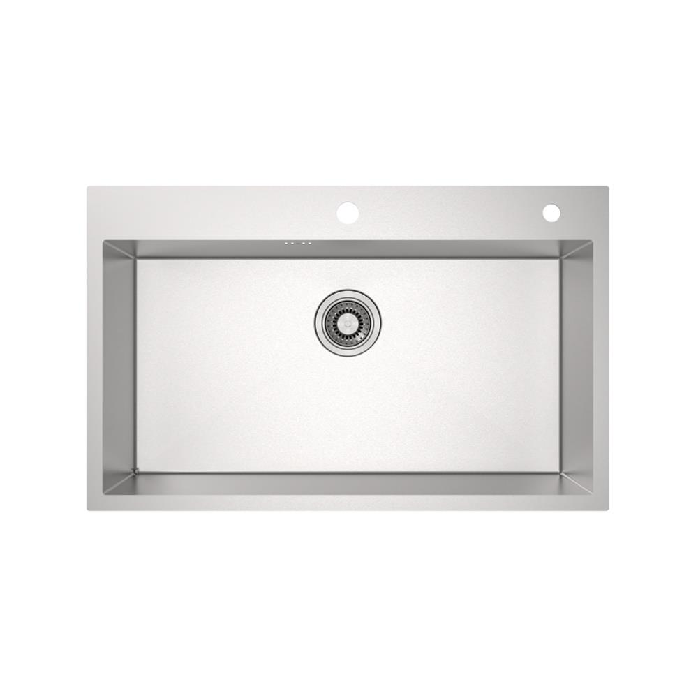 ซิงค์ฝัง 1 หลุม MEX SQ82-MF สีเงิน