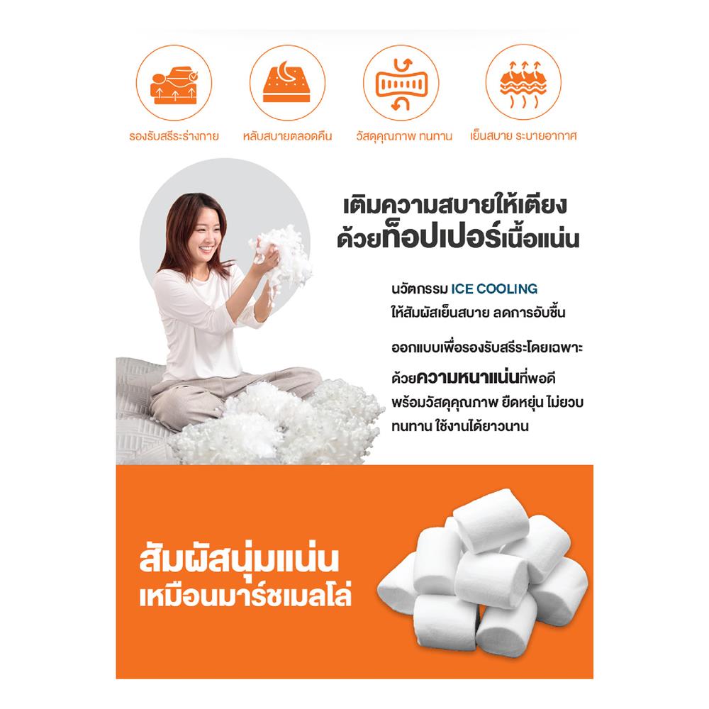 แผ่นรองนอน 3.5 ฟุต ERGOTREND MARSH MALLOW