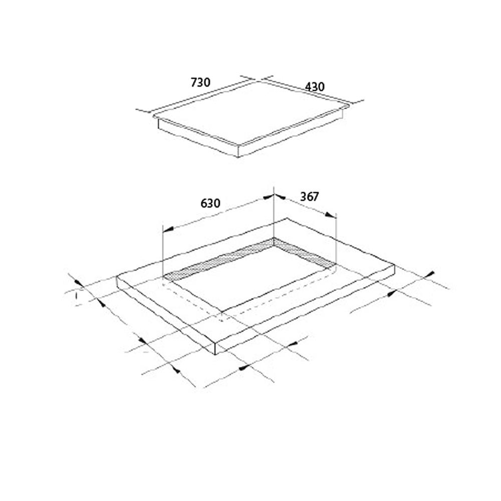 เตาฝังอินดักชั่น TECNOPLUS IHB 2070 DG 73 ซม.
