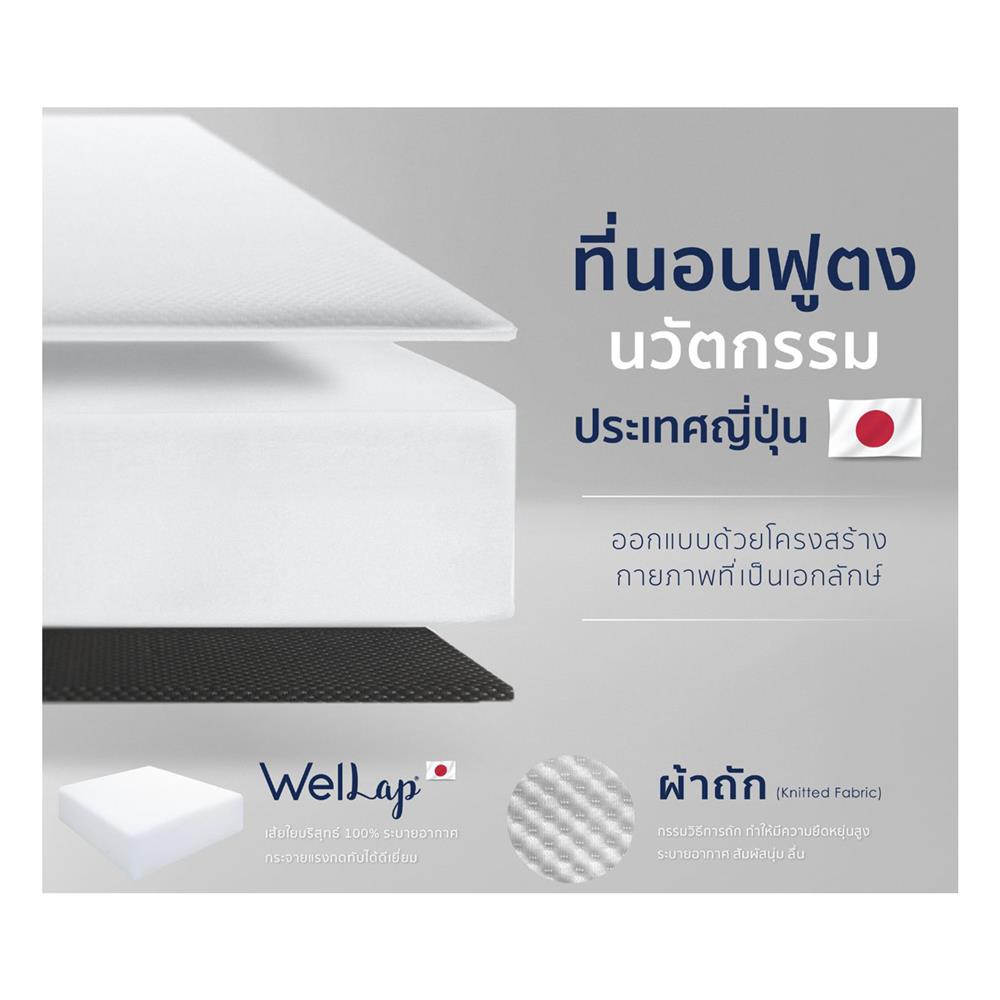 ที่นอนปิกนิก 3.5 ฟุต WELCARE HOLLOW CONJUGATE สีขาว