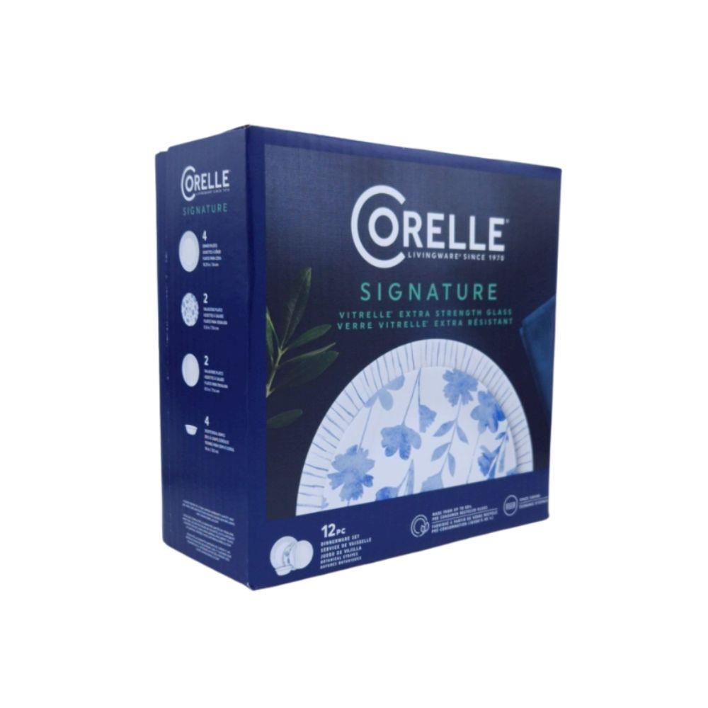 ชุดจานชาม CORELLE BOTANICAL STRIPES (ชุด 12 ชิ้น)