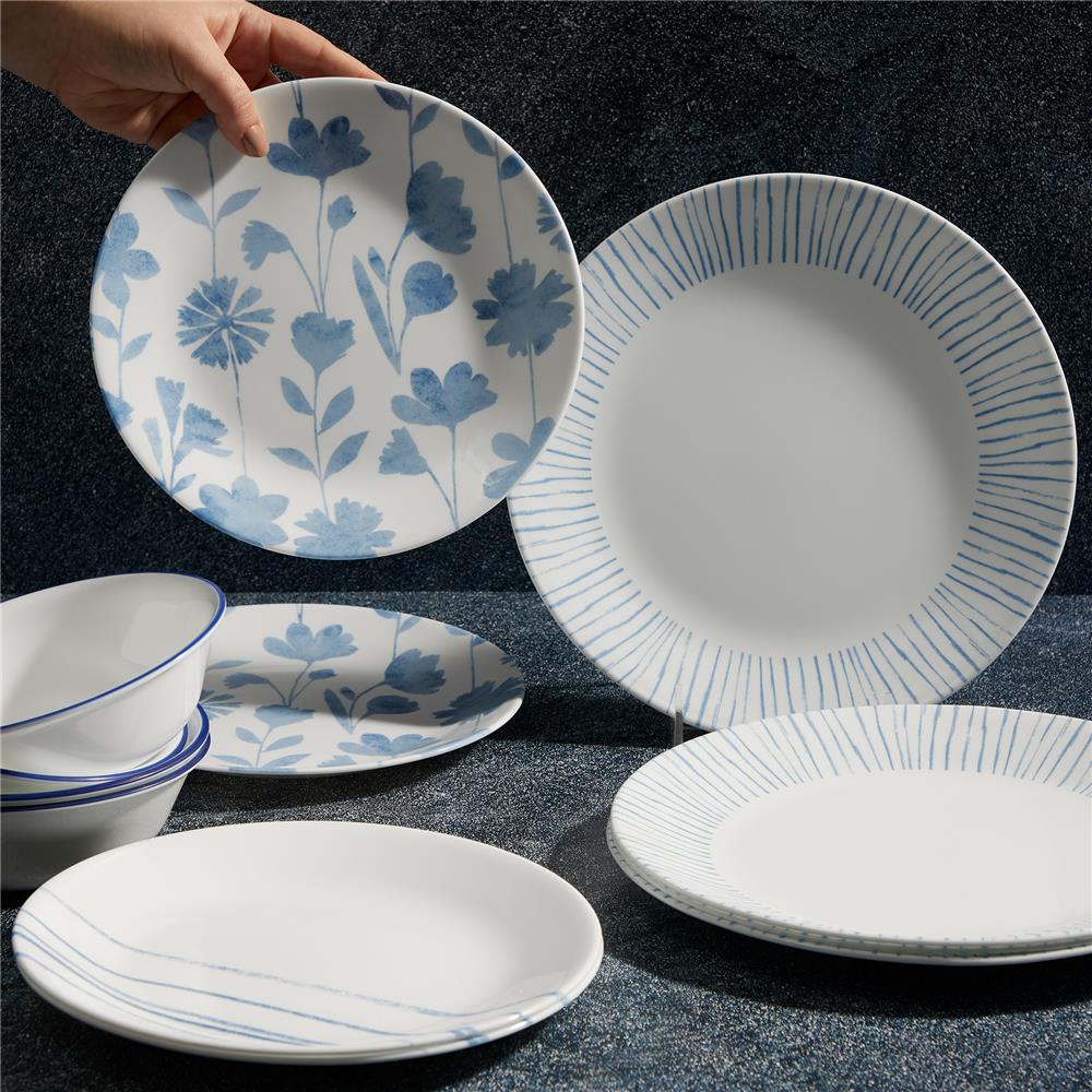 ชุดจานชาม CORELLE BOTANICAL STRIPES (ชุด 12 ชิ้น)