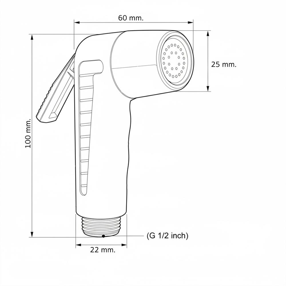 สายฉีดชำระครบชุด DONMARK GL-4711 สีขาว-โครม