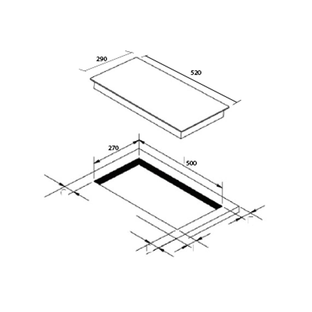 เตาฝังเซรามิก TECNOPLUS VT 2029 DG 30 ซม.