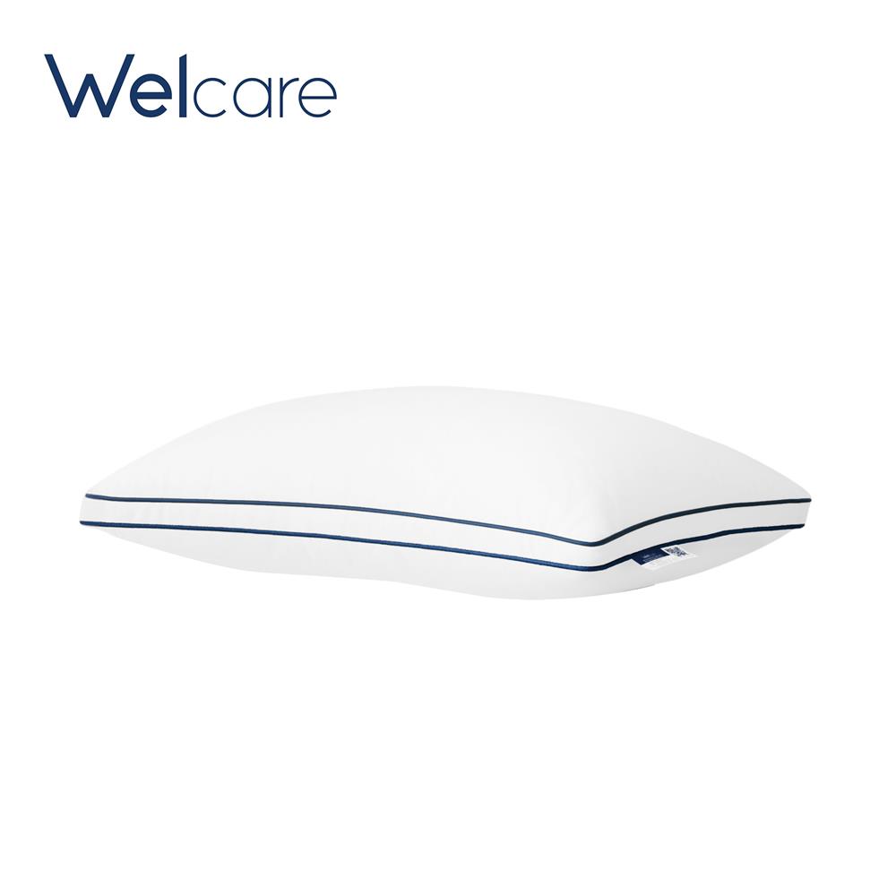 หมอนหนุน ขนห่านเทียม WELCARE SOFT GEL 49x74x23 ซม. สีขาว