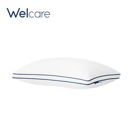 หมอนหนุน ขนห่านเทียม WELCARE SOFT GEL 49x74x19 ซม. สีขาว_0