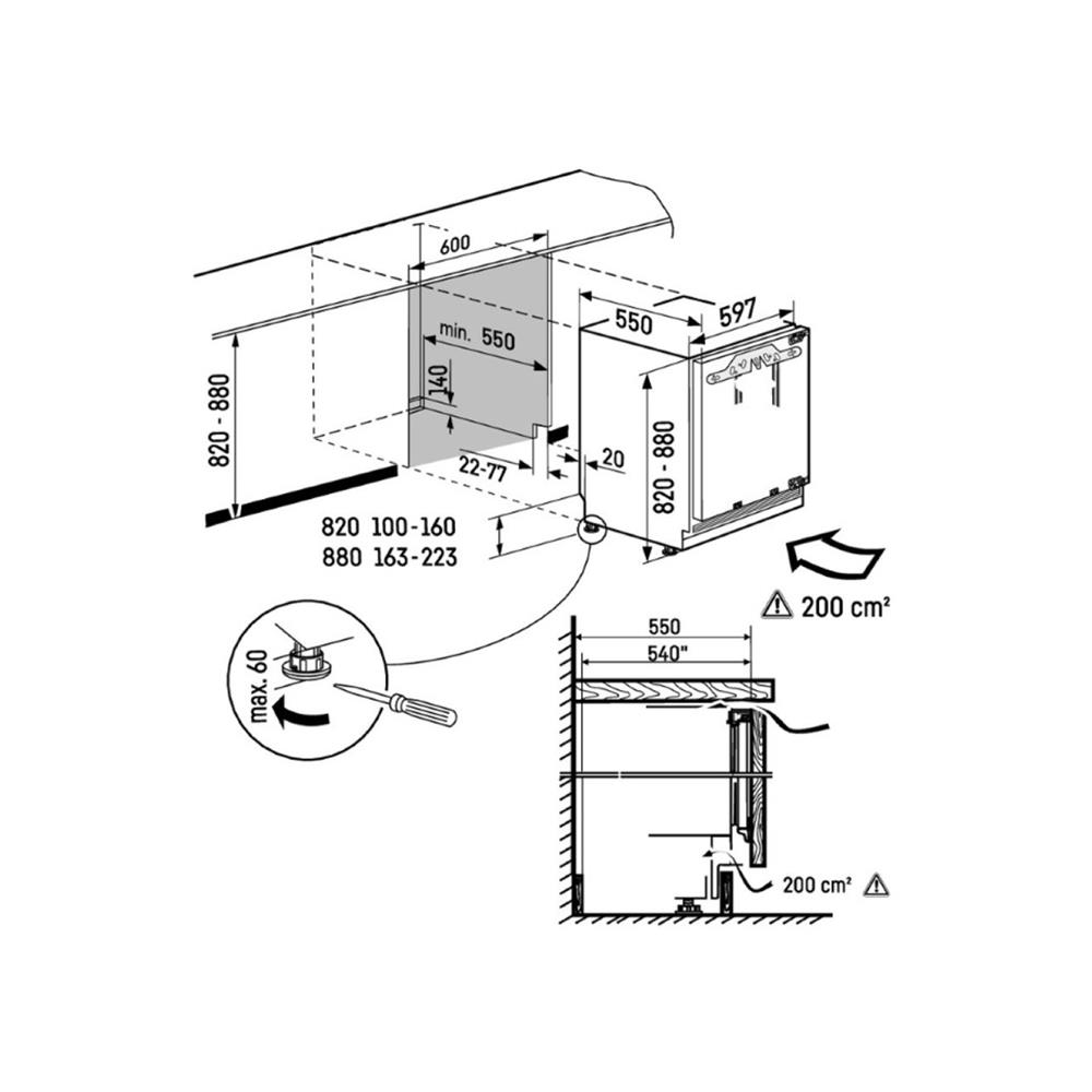 ตู้เย็น BUILT-IN HAFELE 495.06.607 4.8 คิว สีขาว