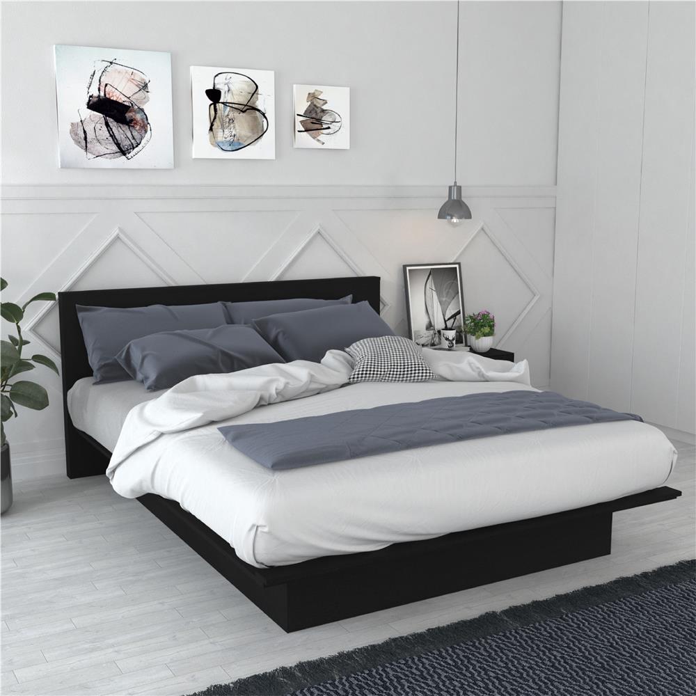 เตียง 6 ฟุต TOMATO HOME B-DK-04 สีแบล็กโอ๊ค