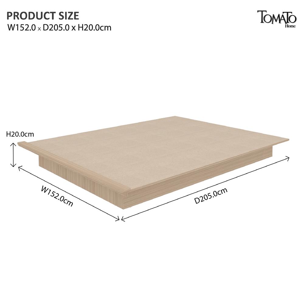 เตียง 5 ฟุต TOMATO HOME B-SQ-02 สีแพลงโอ๊ค