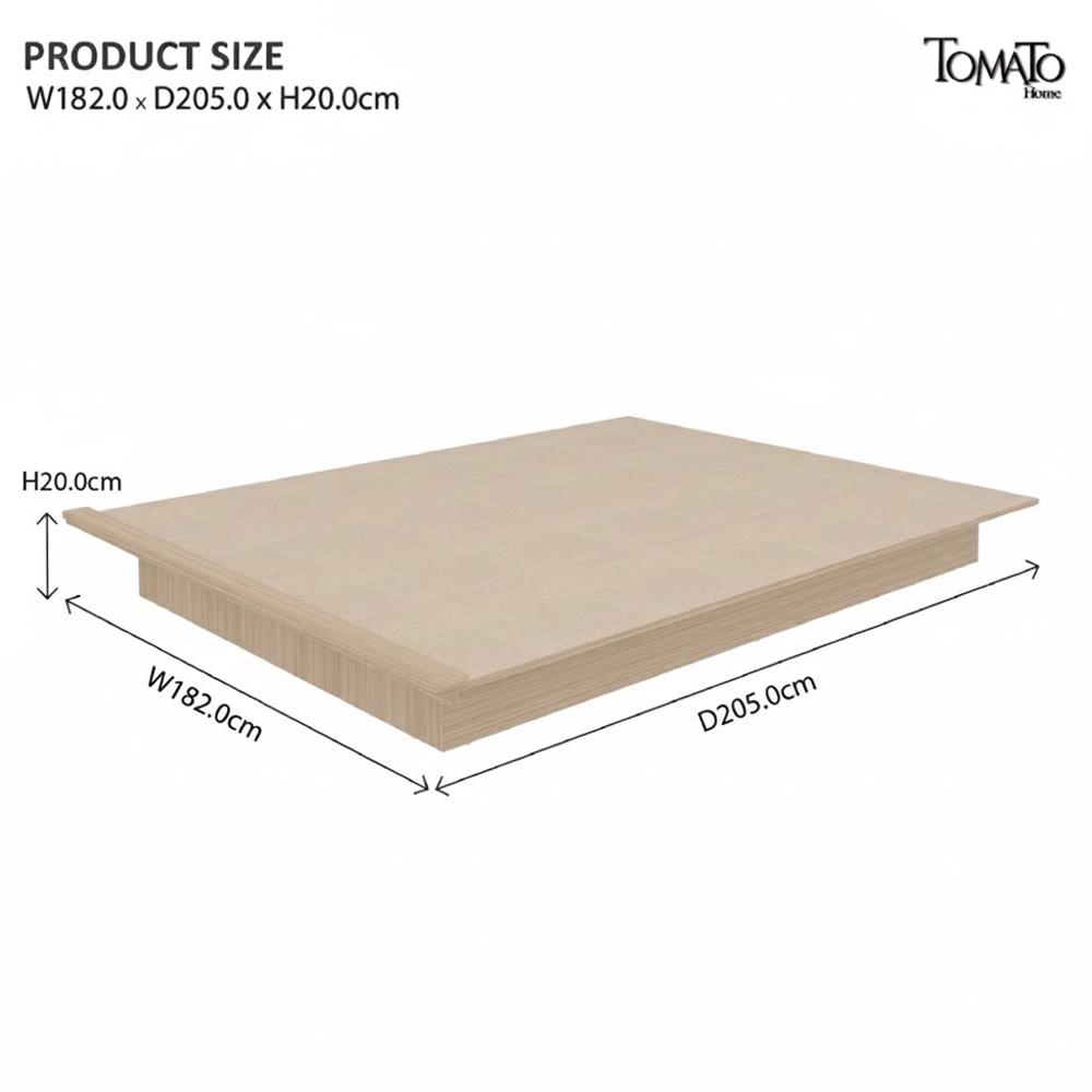 เตียง 6 ฟุต TOMATO HOME B-SK-04 สีแพลงโอ๊ค