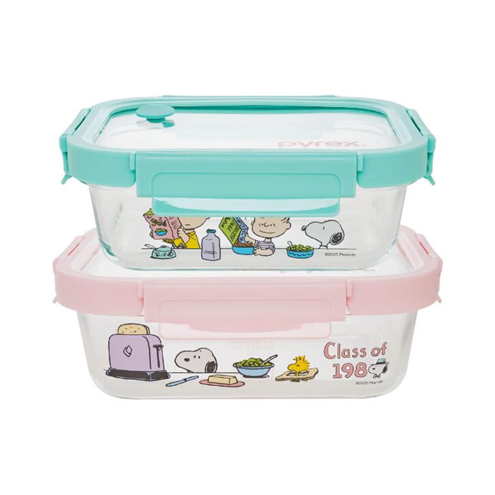 ชุดกล่องอาหารแก้ว PYREX SNOOPY BRUNCH 0.64 ลิตร และ 1.05 ลิตร (แพ็ก 2 ชิ้น)