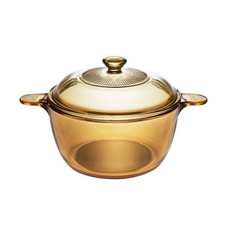 หม้อ 26 ซม. VISIONS COVERED COOKPOT IH สีเหลือง/ใส_0