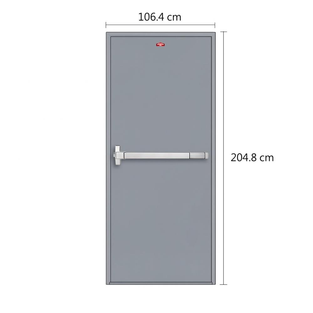 ชุดประตูเหล็กทนไฟ PROFESSIONAL DOOR FFD100G 106.4x204.8 ซม. สีเทา (เปิดด้านซ้าย ออกด้านนอก)
