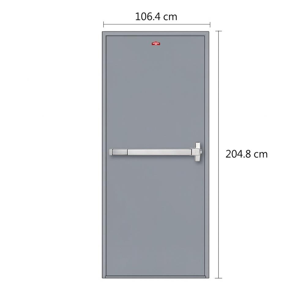 ชุดประตูเหล็กทนไฟ PROFESSIONAL DOOR FFD100G 106.4x204.8 ซม. สีเทา (เปิดด้านขวา ออกด้านนอก)