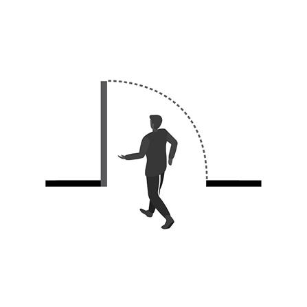 ชุดประตูเหล็กทนไฟ PROFESSIONAL DOOR FD1G 86.4x204.8 ซม. สีเทา (เปิดด้านขวา ออกด้านนอก)_1