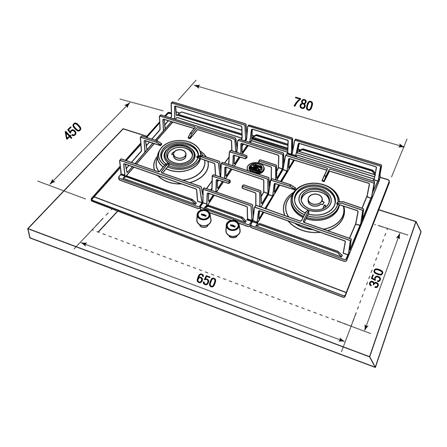 เตาฝังแก๊ส MEX V7827CS 78 ซม._4